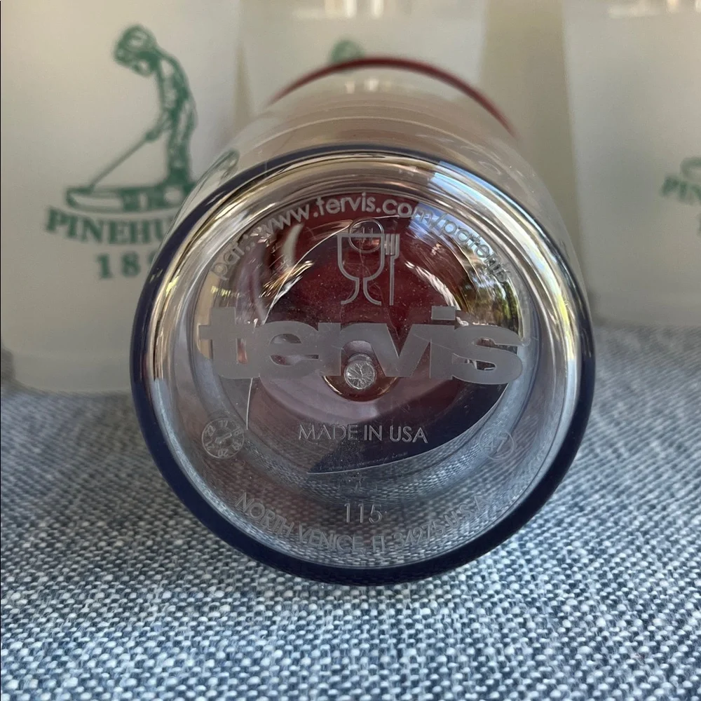 Pinehurst No 2 Tumbler Tervis Lid Four Plastic Cups‎ Drinking Golf 1895